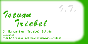 istvan triebel business card